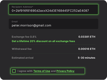 Enter Exchange Details